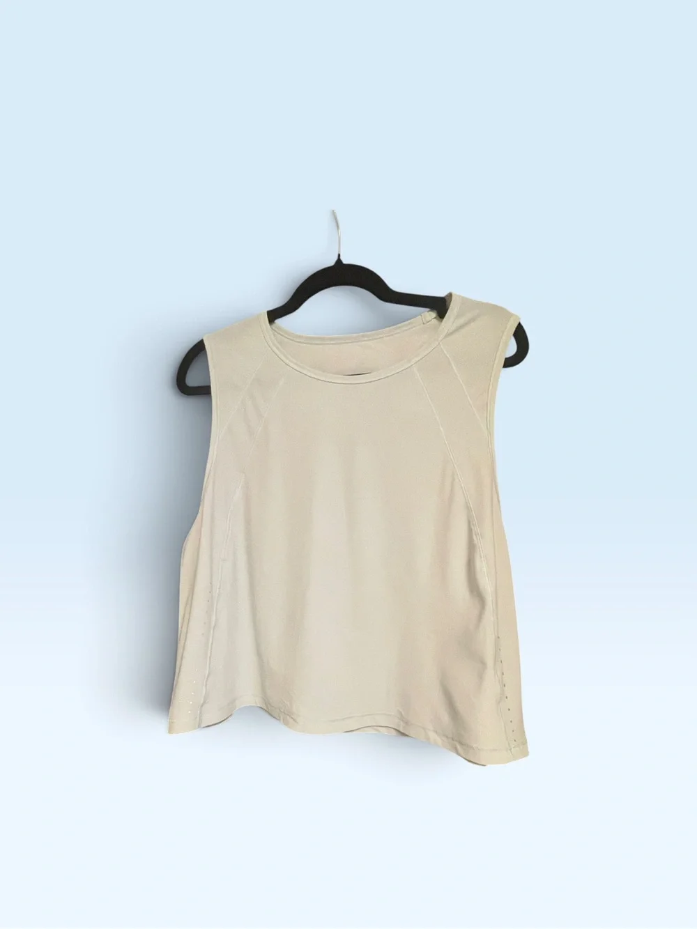 Lululemon Light Gray Open Back Sleeveless Tank Top